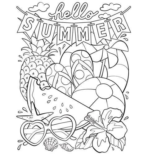 Summer Coloring Pages Stylish Life For Moms Summer Coloring Sheets