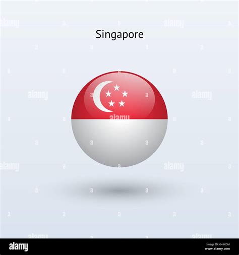 Singapore Round Flag Vector Illustration Stock Vector Image And Art Alamy