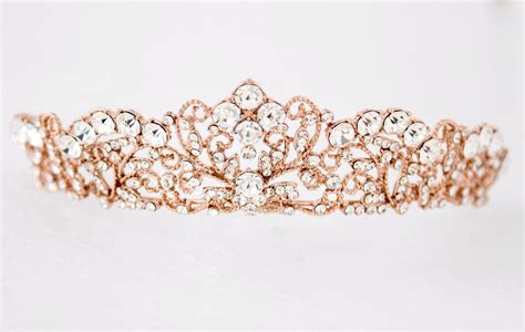 Rose Gold Wedding Tiara Headpiece Quinceanera Ideas Pinterest