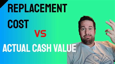 Insurance Replacement Cost Vs Actual Cash Value Youtube