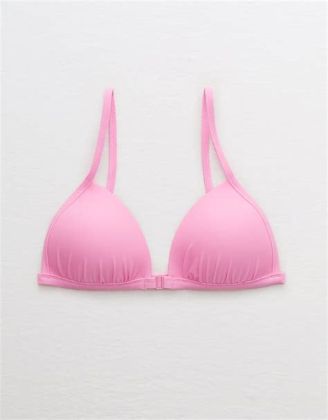 Aerie Perky Triangle Bikini Top Pink Iskra Lawrence In Pink Aerie Bikini 2018 Popsugar