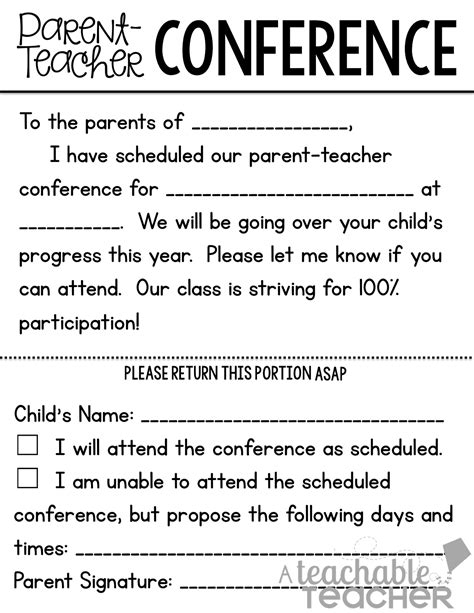 Parent-Teacher Conference Tips and Freebies Linky Party | Parents as