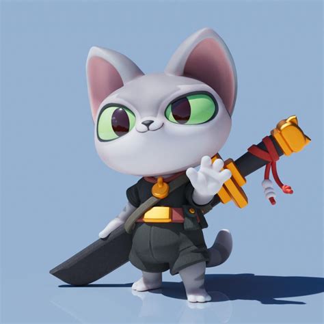 Artstation Shinobi Сat Cat Character Game Character Design