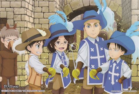 From that day on, he holds a grudge against titans along with his adoptive sister mikasa ackerman and their friend armin arlert, the trio traverse the halls of titan junior high, encountering familiar. Attack On Titan: Junior High Wallpaper and Background ...