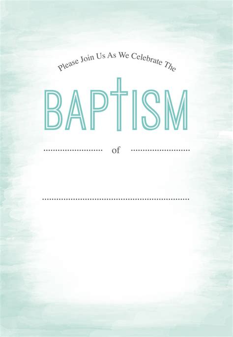 Free themed printable baptism invitations. Water - Free Baptism & Christening Invitation Template ...
