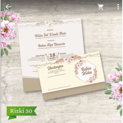 Jual Kartu Ucapan Wedding Shopee Indonesia