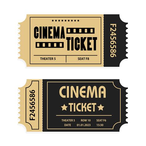 cinema ticket, cinema or movie ticket. 24232337 Vector Art at Vecteezy