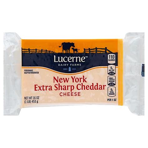 Lucerne Cheese Chunk Cheddar Yellow New York Extra Sharp 16 Oz Randalls
