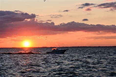 Sunset In Sandusky Bay On Lake Erie Stock Photo Download Image Now