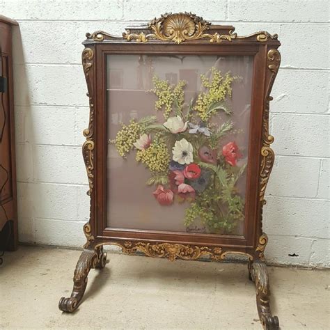 Buy Hand Painted Wooden Fire Screen From Moonee Ponds Antiques