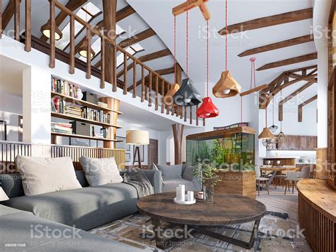 Interior Living Room Loft Style Maisonette A Modern Living