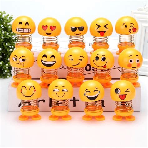 Boneka Emoji emotion Per Goyang Kepala Emoticon Springdoll Toys