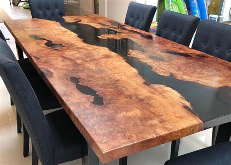 Find the best wooden dining tables at the lowest price from top brands like handmade, restoration hardware, century & more. River Dining Table with London Plane and Smokey Resin