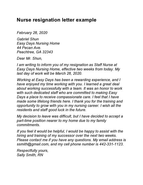 Inspirating Tips About Sample Resignation Letter Of A Nurse Resume For Students First Job