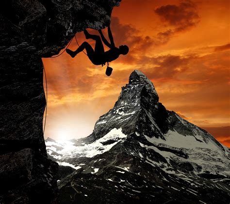 Man Climbing Mountain Tap To See More Breathtaking Mountain