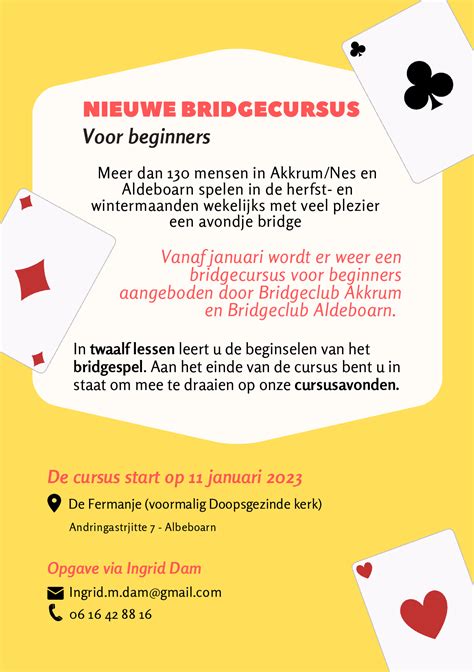 Nieuwe Bridgecursus B C De Toer