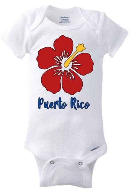 Puerto Rican Flower Baby Onesie Custom Baby Onesie Coming Etsy