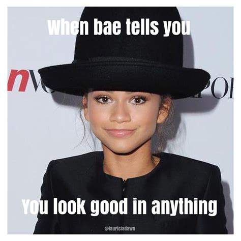 when bae tells you you look good in anything via lauriciadawn hollywood party zendaya coleman
