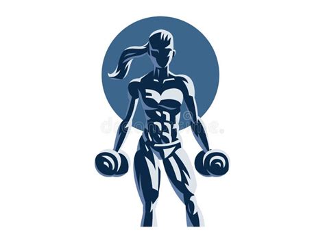 Woman Fitness Emblem Stock Vector Illustration Of Shape 125414571