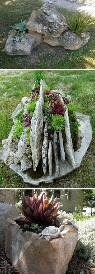 24 Creative Garden Container Ideas Use Rocks As Planters 9 Unique