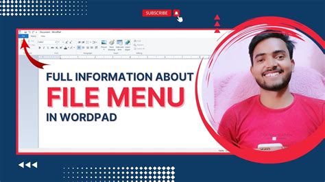 Full Information About File Menu In Wordpad Youtube