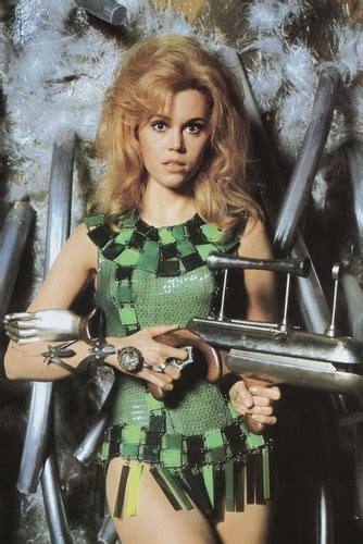 Jane Fonda As Barbarella In Barbarella Sexy Green Dress Very Short