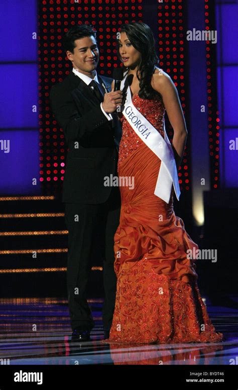 Mario Lopez And Miss Georgia Amanda Kozak 2nd Runner Up Miss America