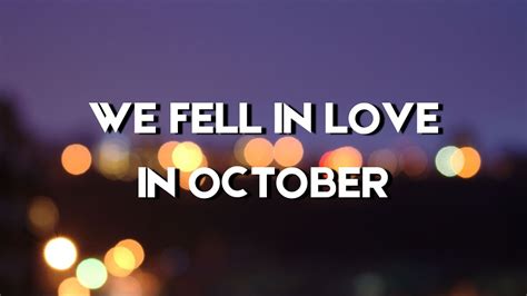 girl in red - We Fell In Love In October (Lyrics) - YouTube