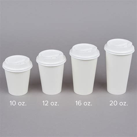 Choice 8 Oz Squat To 24 Oz White Hot Paper Cup Travel Lid With Hinged
