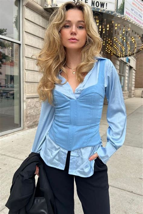 Brec Bassinger In 2022 Fashion Long Sleeve Blouse Tops