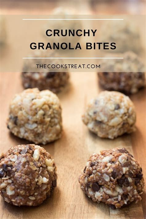 Crunchy Granola Bites {honey Sweetened No Bake} The Cook S Treat Recipe Granola Bites