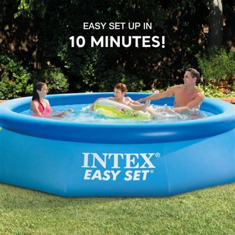 Intex Easy Set 10 Foot X 30 Inch Above Ground Inflatable Round Swimming