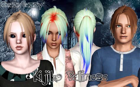 Chazybazzy S Retextures — Kijiko Mainecoon Both Versions Teen Elder Unisex Sims Hair Sims