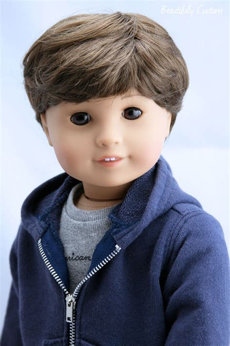 Custom Ooak American Girl Doll Boy Brown Hair And Eyes Jess With