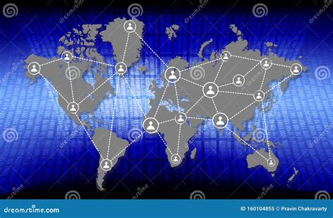 World Map With Global Network Connection Partnership And World Map