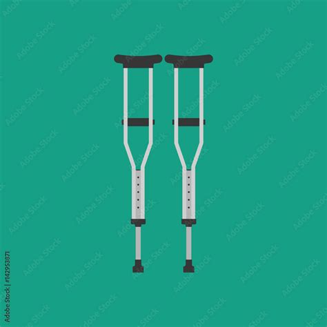 Crutches Vector Illustration Stock Vector Adobe Stock