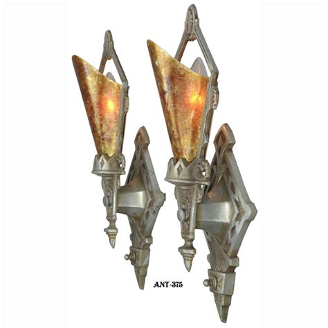 2.5 out of 5 stars 2. Pair of Antique Restored Art Deco Wall Sconces Lights Lighting Fixtures (ANT-375) For Sale ...