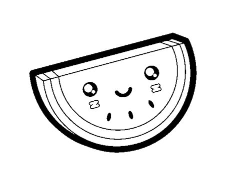Slice of watermelon coloring page - Coloringcrew.com