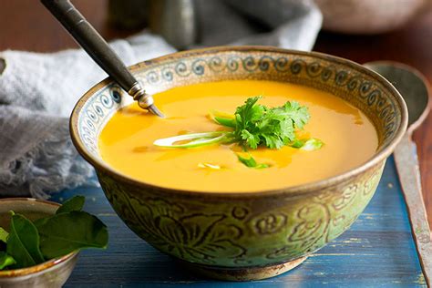 Thai Pumpkin Sweet Potato And Coconut Soup Recipe New