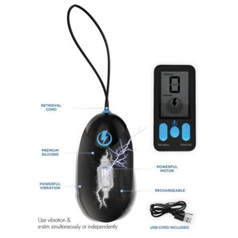 Zeus E Stim Pro Silicone Vibrating Egg With Remote Control Sex Toys