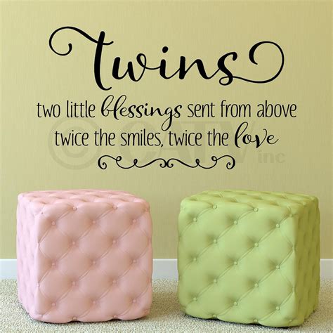 Twins Two Little Blessings Sent From Above Twice The Smiles Etsy