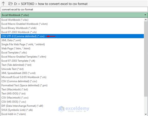 How To Convert Excel File To Csv Format 5 Easy Ways Exceldemy