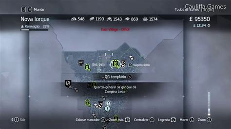 Mapa Templ Rio Coordenada Nova Iorque Assassin S Creed