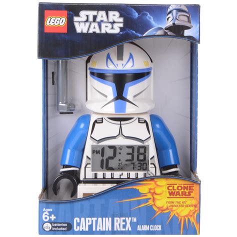 Lego Minifigure Style Star Wars Captain Rex Digital Alarm Clock Back Light