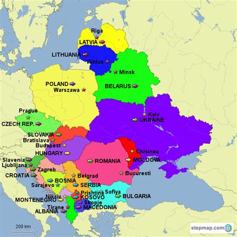 Stepmap Eastern Europe Landkarte Für Germany