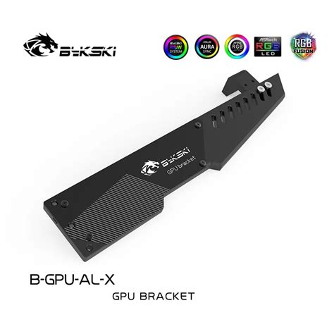 Bykski B Gpu Al X Aluminum Gpu Support Graphics Card Bracket Gpu Holder 5v Argb Support Sync