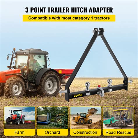 3 Point Bx Trailer Hitch Compact Tractor Drawbar For Kubota John Deere