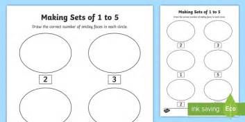 Making Sets Of Numbers Worksheets