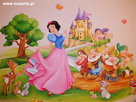 Postacie z bajek kolorowanki dla dzieci mamotoja pl. Bytom - Malowidło z bajki "Królewna Śnieżka i Siedmiu ...