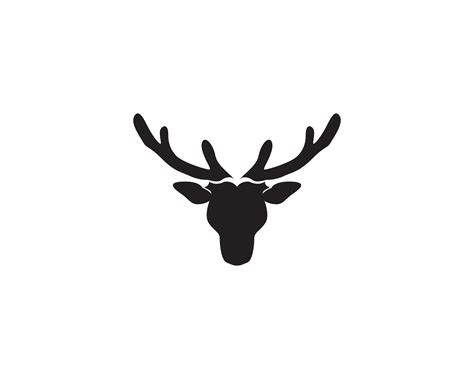 Deer Head Vector Logo Black 626469 Vector Art At Vecteezy